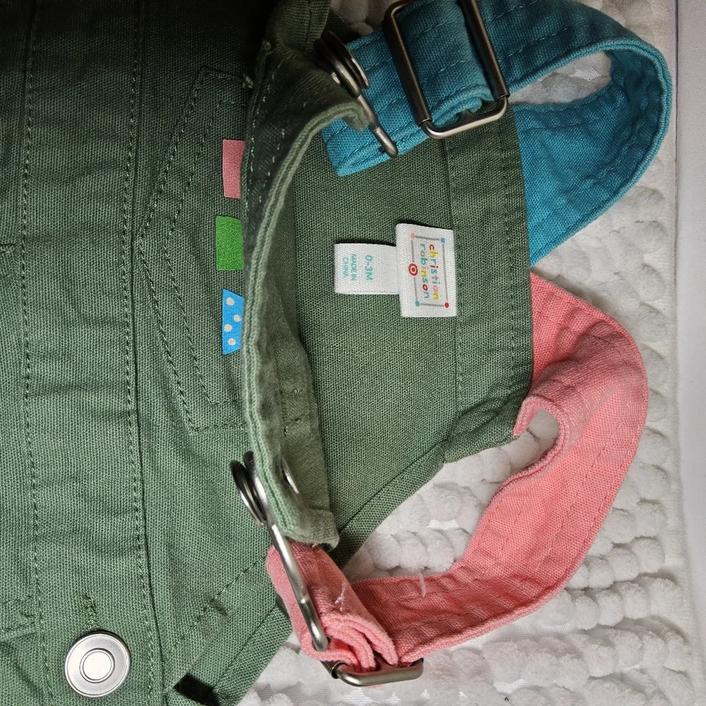 1 Christian Robinson print overalls and onsie size 0/3 mos
